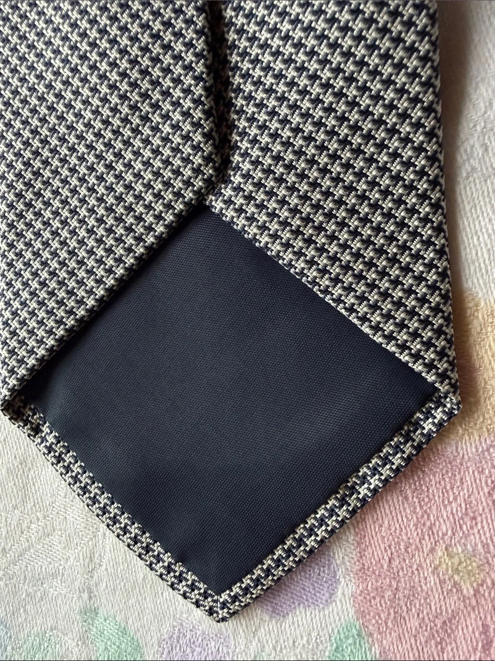 H. Herzfeld Classic Black and White Houndstooth Men’s Tie